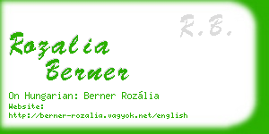 rozalia berner business card